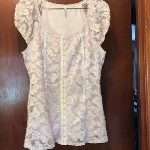 Lace form fitting top